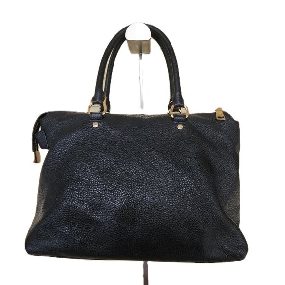 Coach Mini Emma Black Leather Shoulder Bag Handbag Purse - Picture 5 of 17